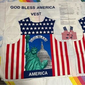 Patriotic “God Bless America Vest” cutout pattern